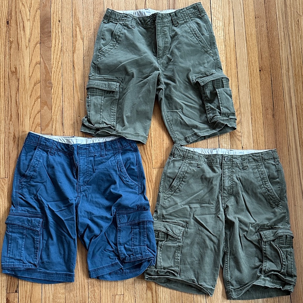 Boys Gap Cargo Shorts Set - Blue and Green | 18